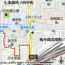 京都府下京警察署　西八条交番周辺の地図