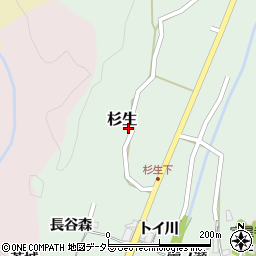 兵庫県川辺郡猪名川町杉生周辺の地図
