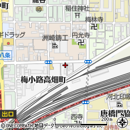 京都府京都市下京区梅小路高畑町24周辺の地図