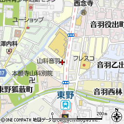 株式会社オトワ園芸　西友山科売店周辺の地図