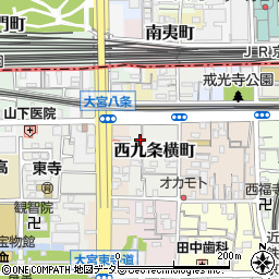 京都府京都市南区西九条横町周辺の地図