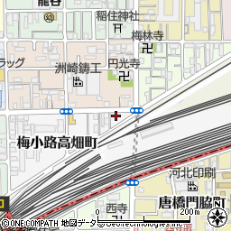 京都府京都市下京区梅小路高畑町38周辺の地図
