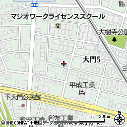愛知県岡崎市大門5丁目周辺の地図