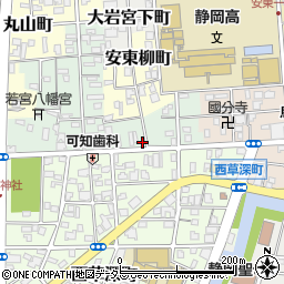 タイムズ静岡浅間町駐車場周辺の地図