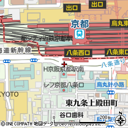 京都駅八条口﻿(近鉄八条口前)周辺の地図
