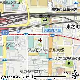 京都府京都市南区東九条西岩本町16周辺の地図