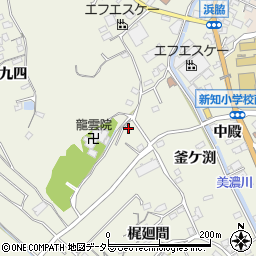 愛知県知多市新知会下周辺の地図
