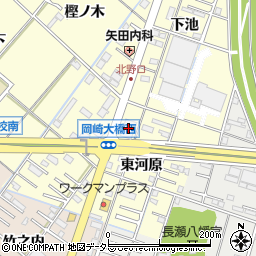 中島急送岡崎大橋センター周辺の地図