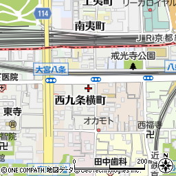 京都府京都市南区西九条横町34周辺の地図