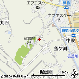 愛知県知多市新知（会下）周辺の地図