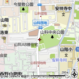 京都府京都市山科区西野阿芸沢町周辺の地図