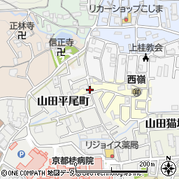 京都府京都市西京区山田御道路町周辺の地図