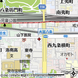 京都八条郵便局周辺の地図