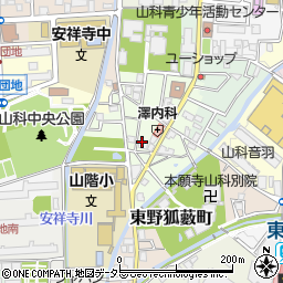 京都府京都市山科区西野大手先町周辺の地図