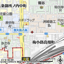 京都府京都市下京区梅小路西中町34周辺の地図