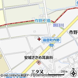 愛知県安城市篠目町池下周辺の地図