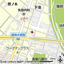 愛知県岡崎市北野町東河原16周辺の地図