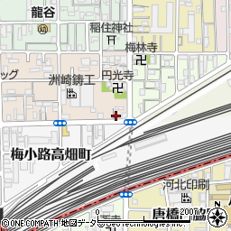 京都府京都市下京区梅小路西中町107周辺の地図