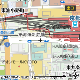 京都駅八条口﻿(新・都ホテル前)周辺の地図