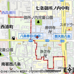 京都府京都市下京区七条御所ノ内本町周辺の地図