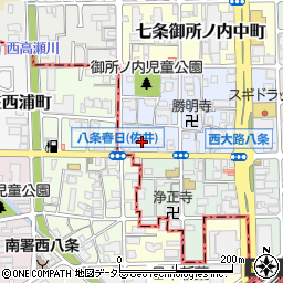 京都府京都市下京区七条御所ノ内本町周辺の地図
