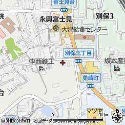 滋賀県大津市富士見台6-35周辺の地図