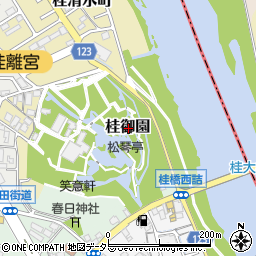 京都府京都市西京区桂御園周辺の地図