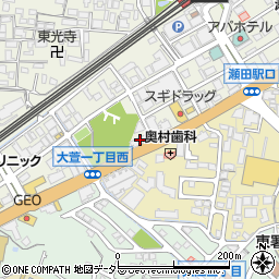 株式会社長栄　瀬田センター周辺の地図