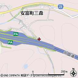 兵庫県姫路市安富町三森282周辺の地図