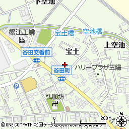 愛知県知立市谷田町宝土周辺の地図