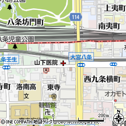 京都府京都市南区八条町416周辺の地図