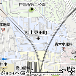 京都桂上豆田郵便局周辺の地図