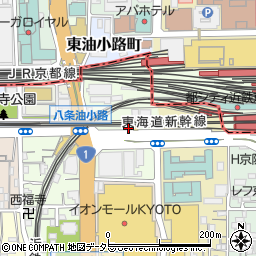 日産レンタカー京都新幹線駅前店周辺の地図