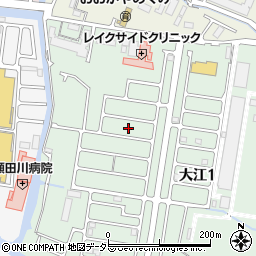 滋賀県大津市大江1丁目7周辺の地図