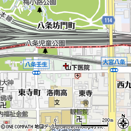 京都府京都市南区八条町445周辺の地図