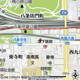 京都府京都市南区八条町443周辺の地図