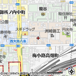 京都府京都市下京区梅小路西中町38周辺の地図