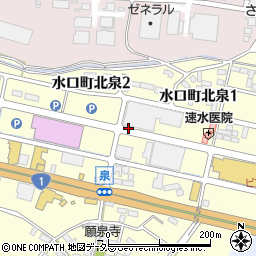 滋賀県甲賀市水口町北泉周辺の地図