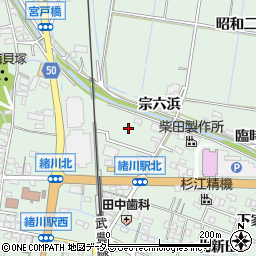 愛知県知多郡東浦町緒川上家左川周辺の地図