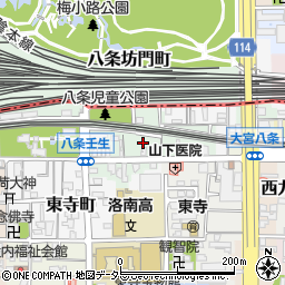 京都府京都市南区八条町446周辺の地図