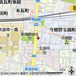 今熊野商店街周辺の地図