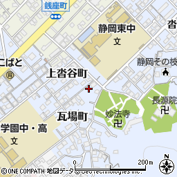 静岡県静岡市葵区瓦場町37周辺の地図