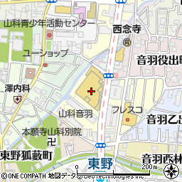 ゆうちょ銀行西友山科店内出張所 ＡＴＭ周辺の地図