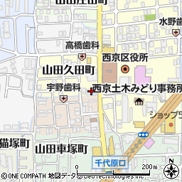 京都新聞上桂販売所周辺の地図