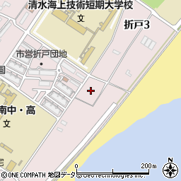 静岡県静岡市清水区折戸3丁目14周辺の地図