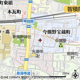 京都府京都市東山区今熊野宝蔵町周辺の地図