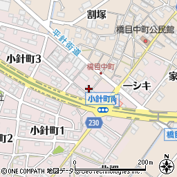 愛知県岡崎市小針町松山12周辺の地図