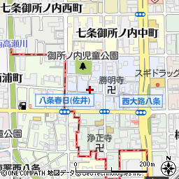 京都府京都市下京区七条御所ノ内本町24周辺の地図