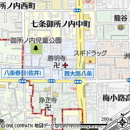 京都府京都市下京区七条御所ノ内本町72周辺の地図