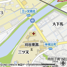 愛知県刈谷市半城土町三ツ又周辺の地図
